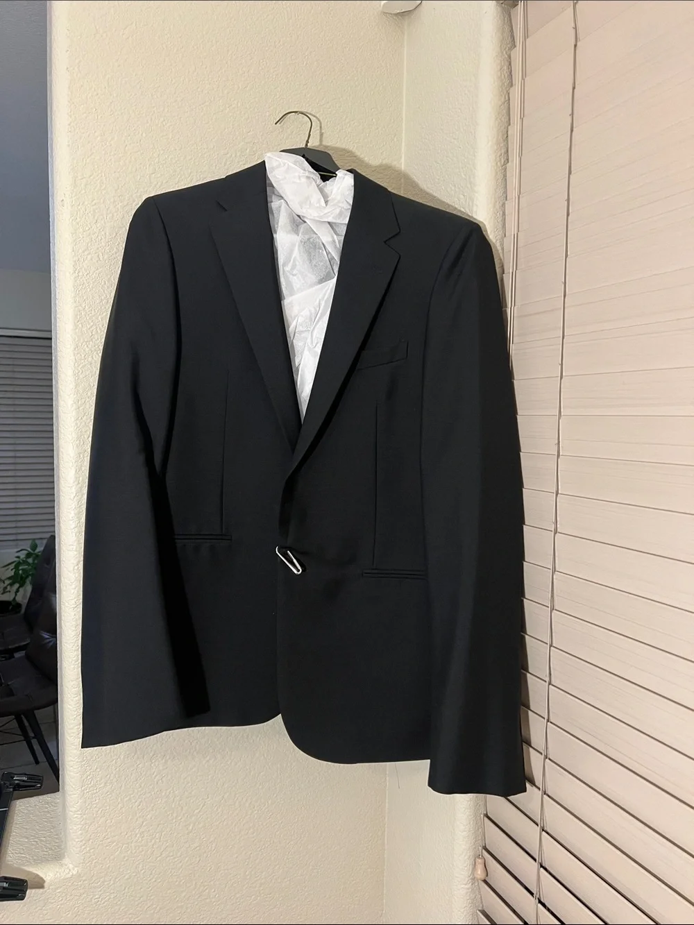 Balenciaga Black Single-Button Tailored Blazer